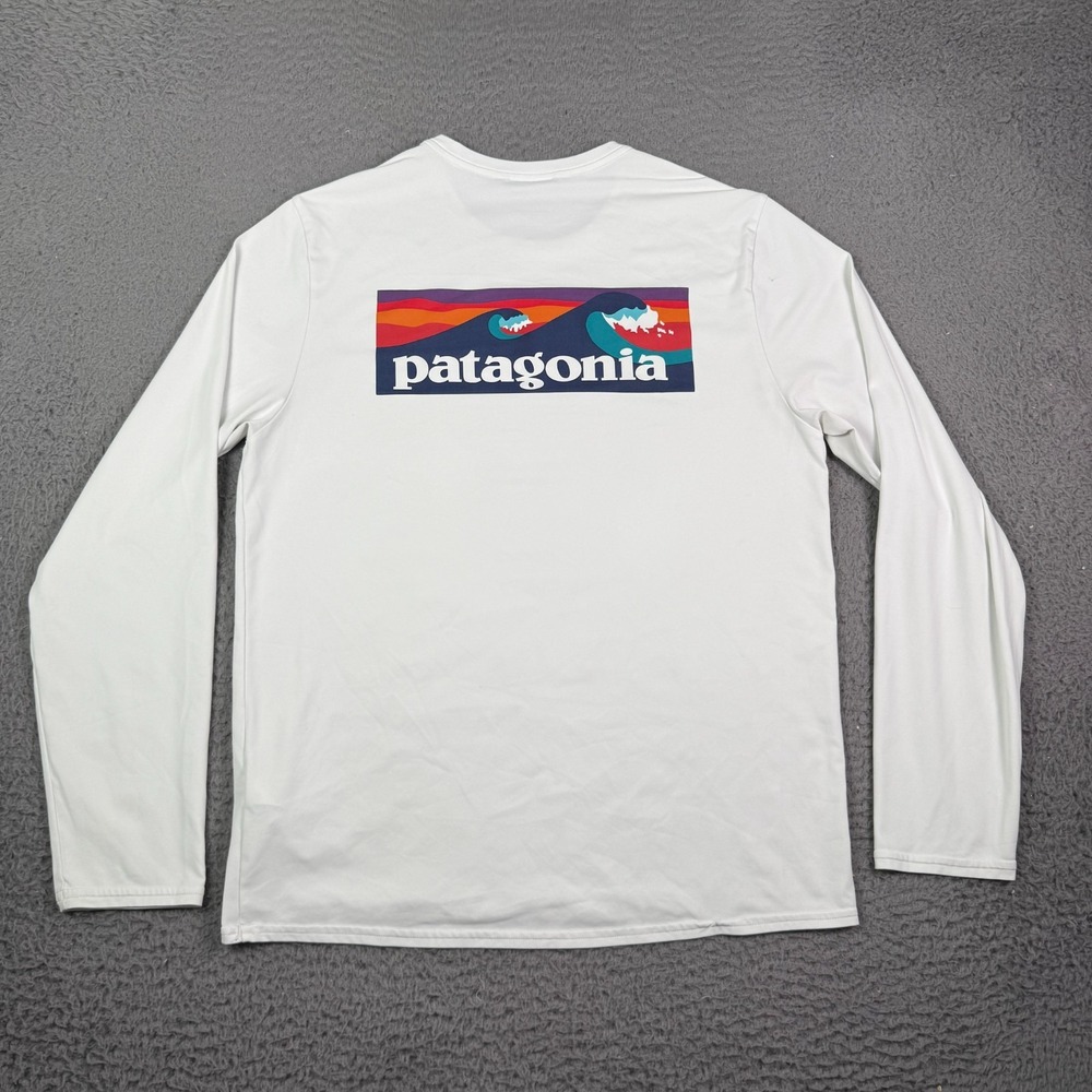 Patagonia Shirt Mens Small Capilene Cool Day Graphic Long Sleeve UPF 50+ 45170